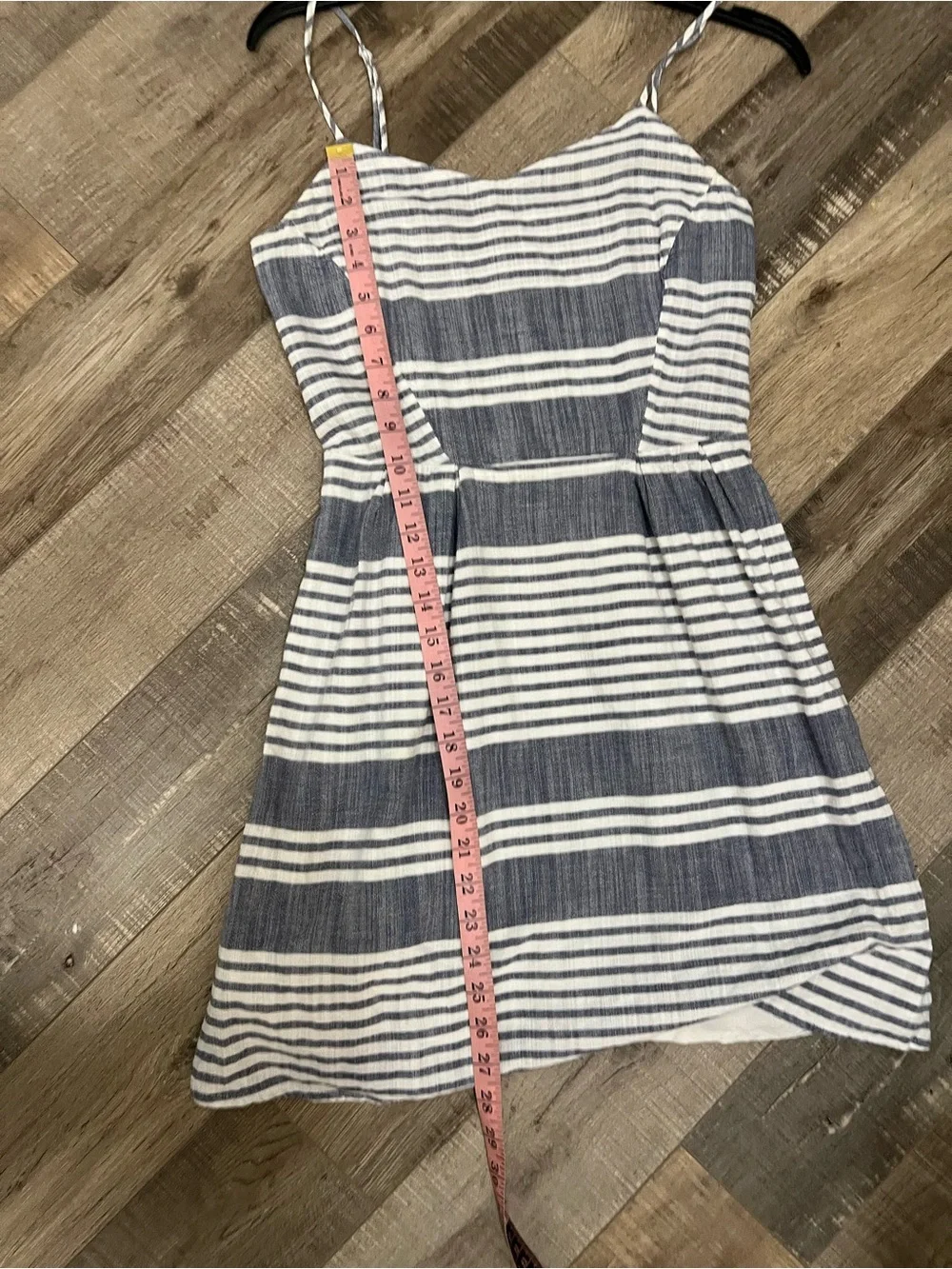 Old Navy Navy and White Striped Mini Sundress size S tall EUC